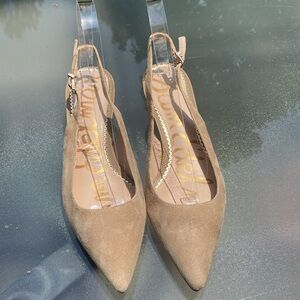 Sam Edelman Brown Suede Slingback Heels